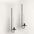 24.8" Iron Metal Wall Candle Sconce Holder, Set of 2 Wall Mount Candle Holders Modern Wall Candle Sconces Hanging for Living Room Farmhouse Fireplace Wedding