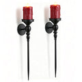 Gothic Wall Candle Holder Decor - 24.4 Inch Long Candle Sconces Set of 2 for Porch Hallway Entryway Beside TV Fireplace - Metal Black Wall Art for Bedroom Living Room