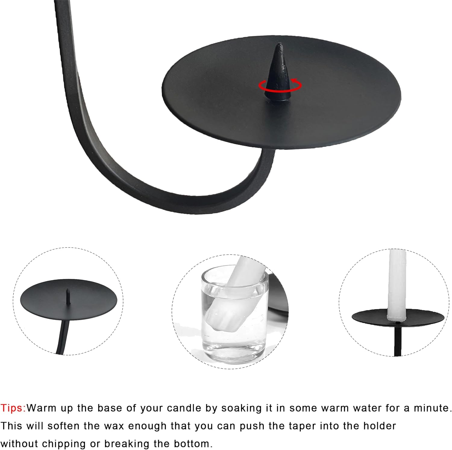 Double Armed Iron Candle Holders Metal Wall Candle Sconce Holder Set of 2 Black Modern Wall Candle Sconces Hanging for Living Room, Farmhouse, Fireplace, Wedding