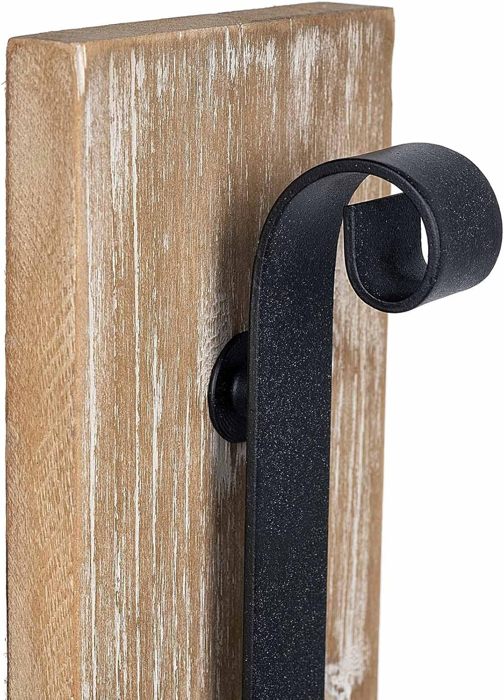 Wall Sconce Candle Holder (Set of 2) Black Wall-Mount Metal and Wooden Candle Holders for Living Room, Bathroom, Dining Room